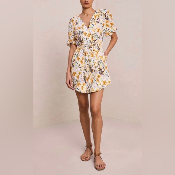 A.L.C. Dresses & Skirts - NWOT A.L.C. Mia Cotton Yellow and White Floral Dress Size 2